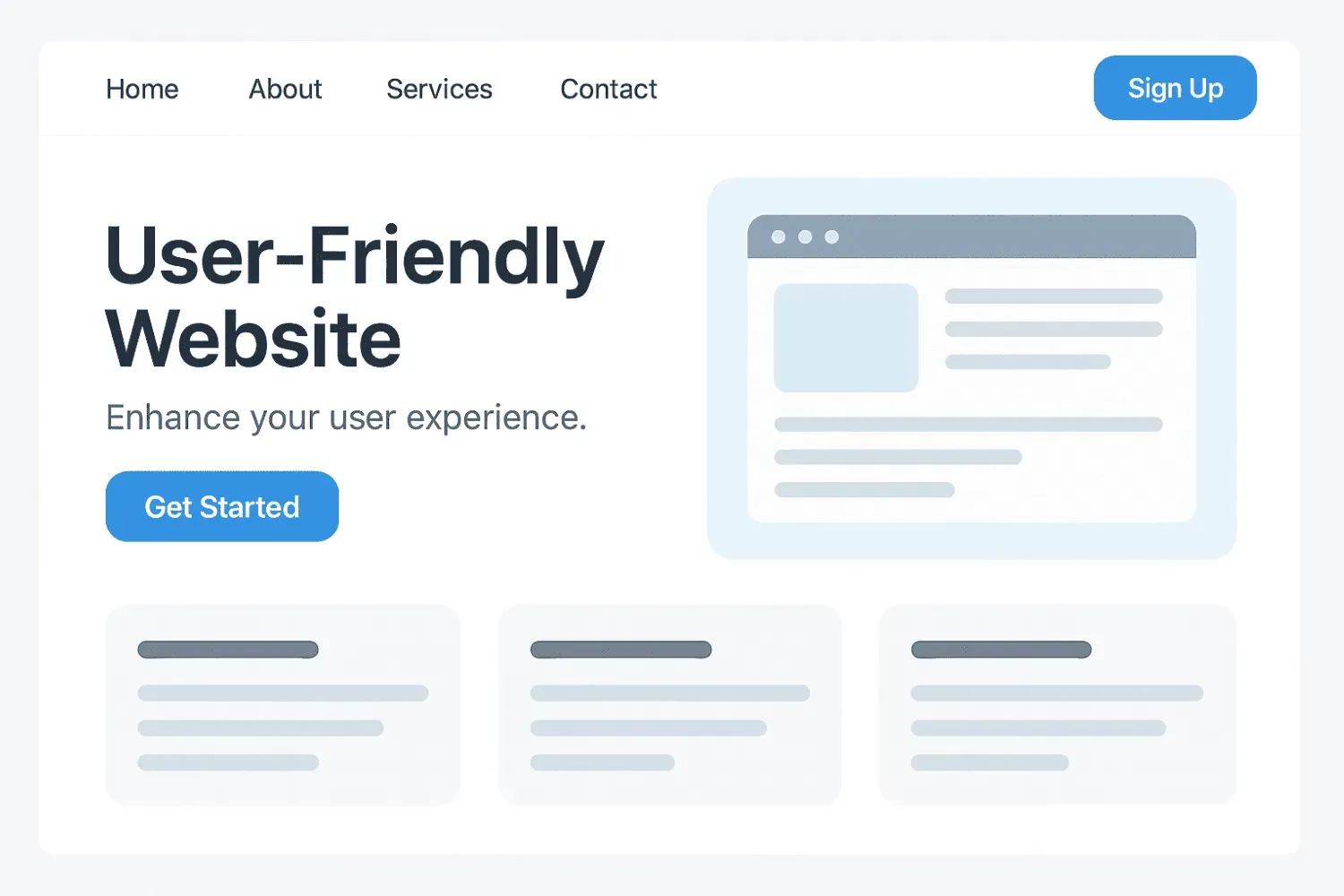 A user-friendly website interface designed to enhance user experience