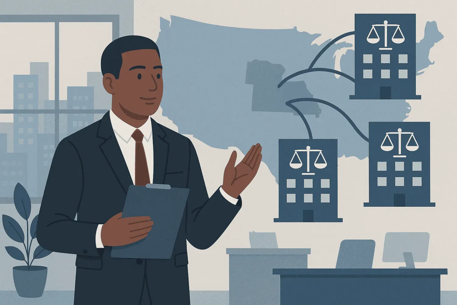 Managing multiple office locations for a law firm.