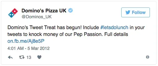 Dominos Twitter Campaign