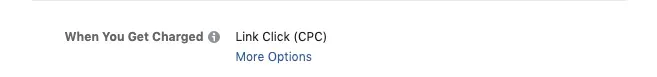 Facebook cost per click.