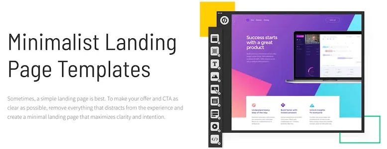 Minimalist copywriting.