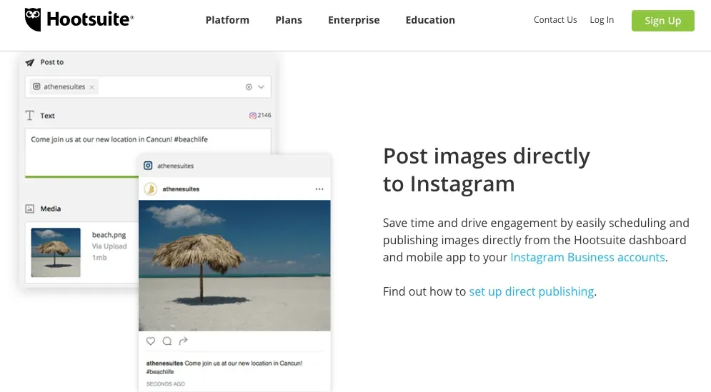 How to schedule instagram posts.