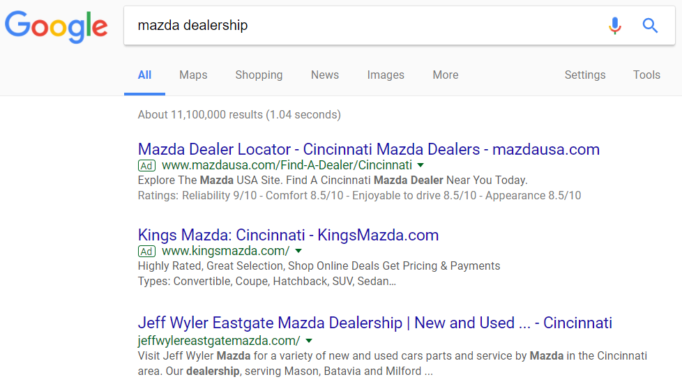 Mazda Search Result