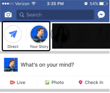 New Facebook Story Tool.