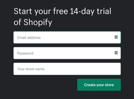 Shopify Free Trial.