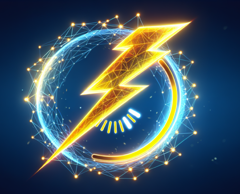 Illustration Of A Lightning Bolt Symbolizing Fast Page Speed