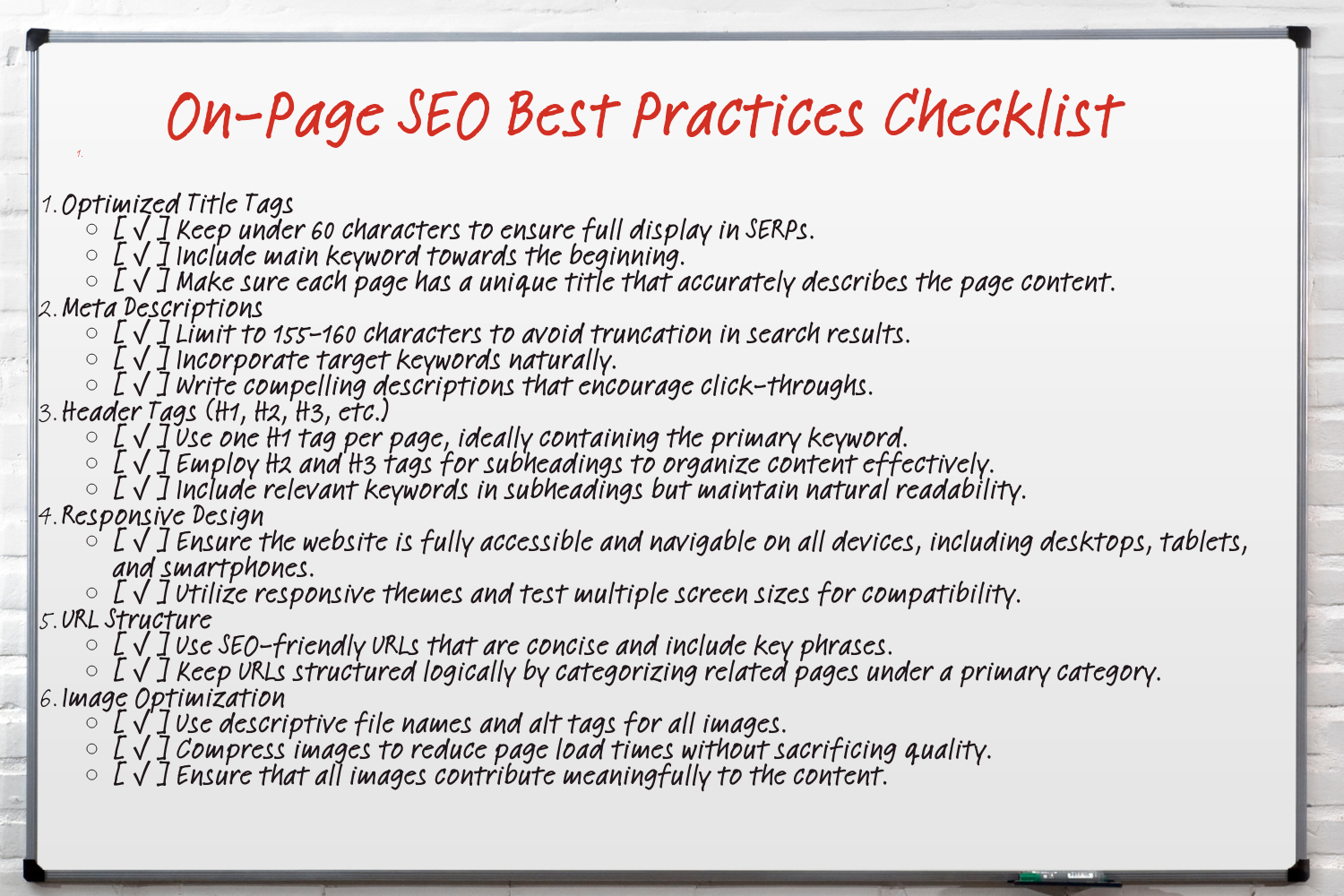 On-Page Seo Best Practices Checklist
