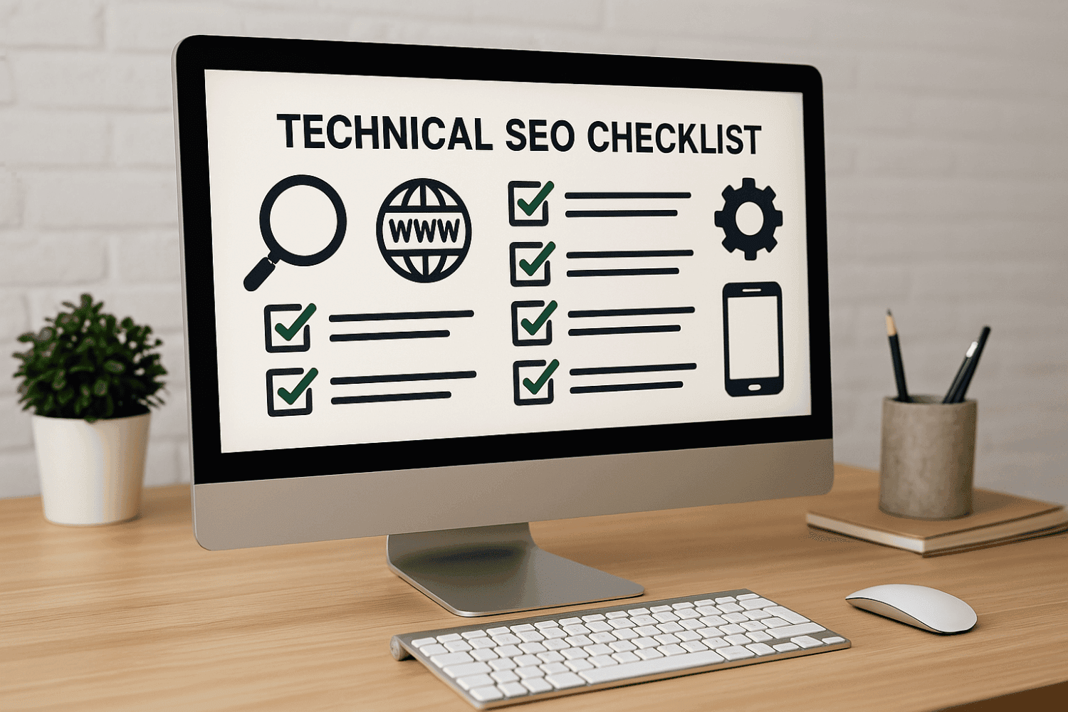 Top Roofer Seo Marketing Strategy Tips For 2025 12 A Technical Seo Checklist Displayed On A Computer Screen.