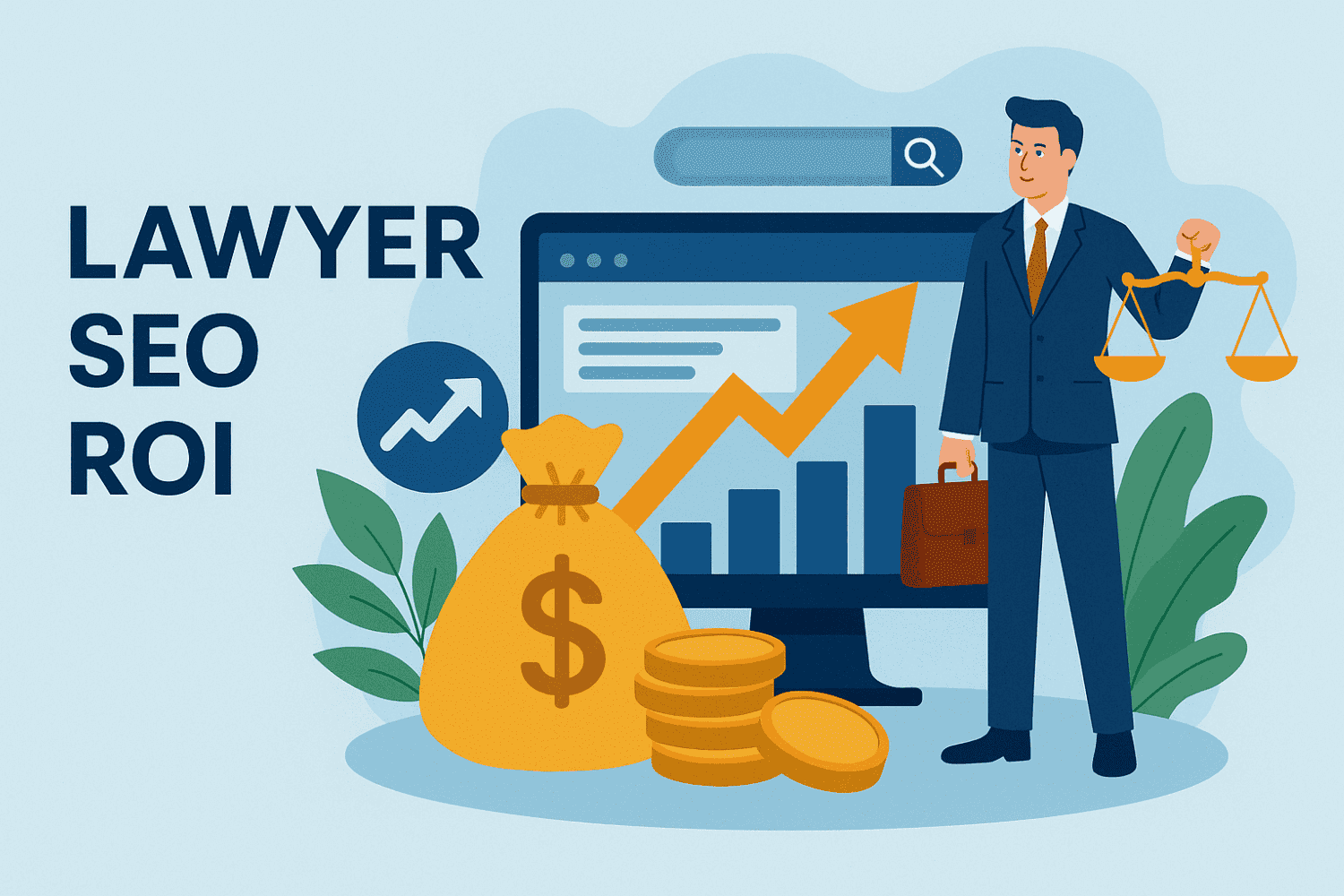 Maximizing Lawyer Seo Roi: A Clear And Practical Guide 10 An Illustration Depicting The Concept Of Lawyer Seo Roi.