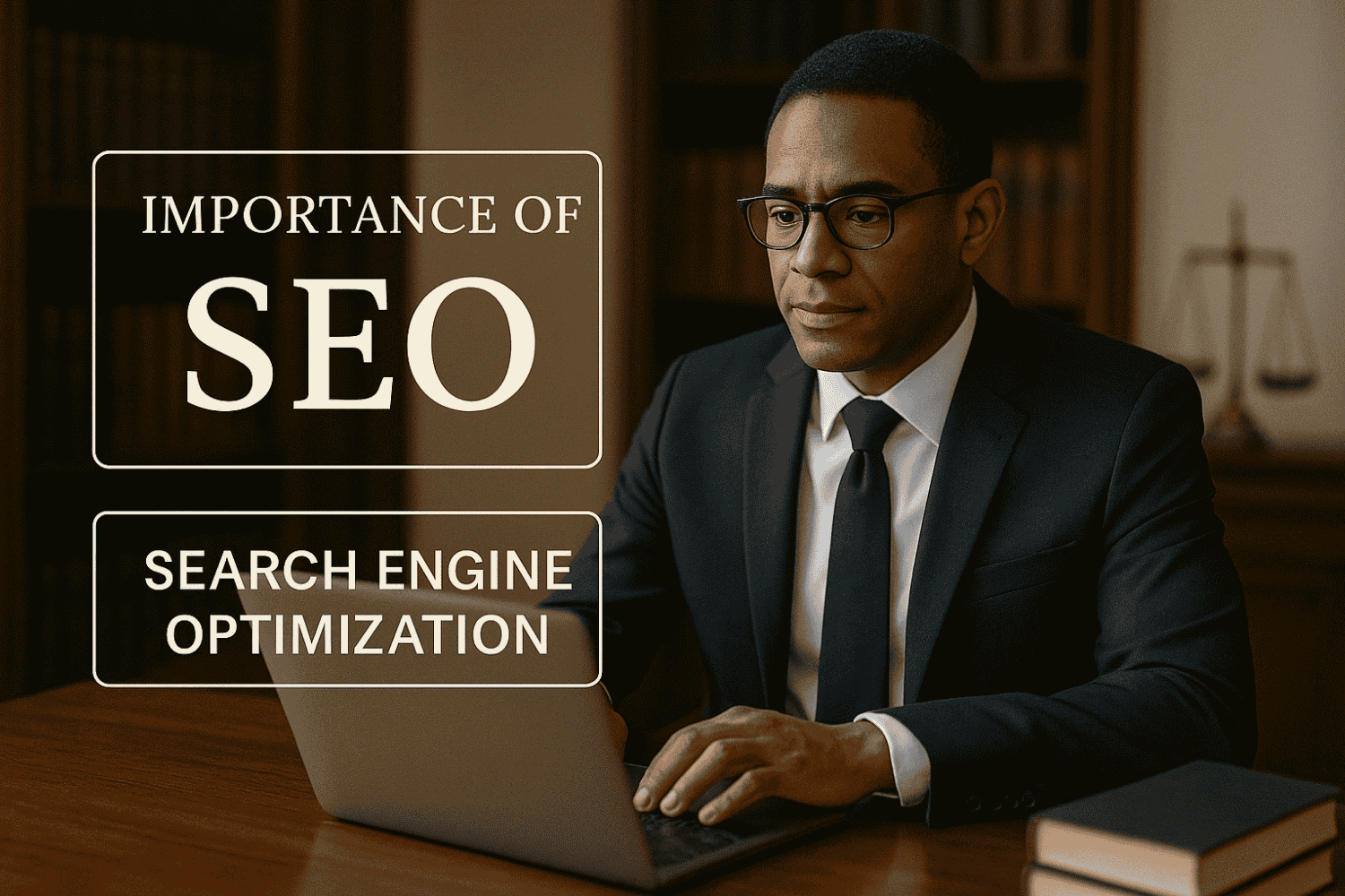 An Illustration Showing The Importance Of Seo For Law Firm Websites, Highlighting Search Engine Optimization.