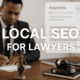An Overview Of Local Seo For Lawyers, Showcasing A Lawyer'S Office With A Blurred Google Maps Listing In The Background.