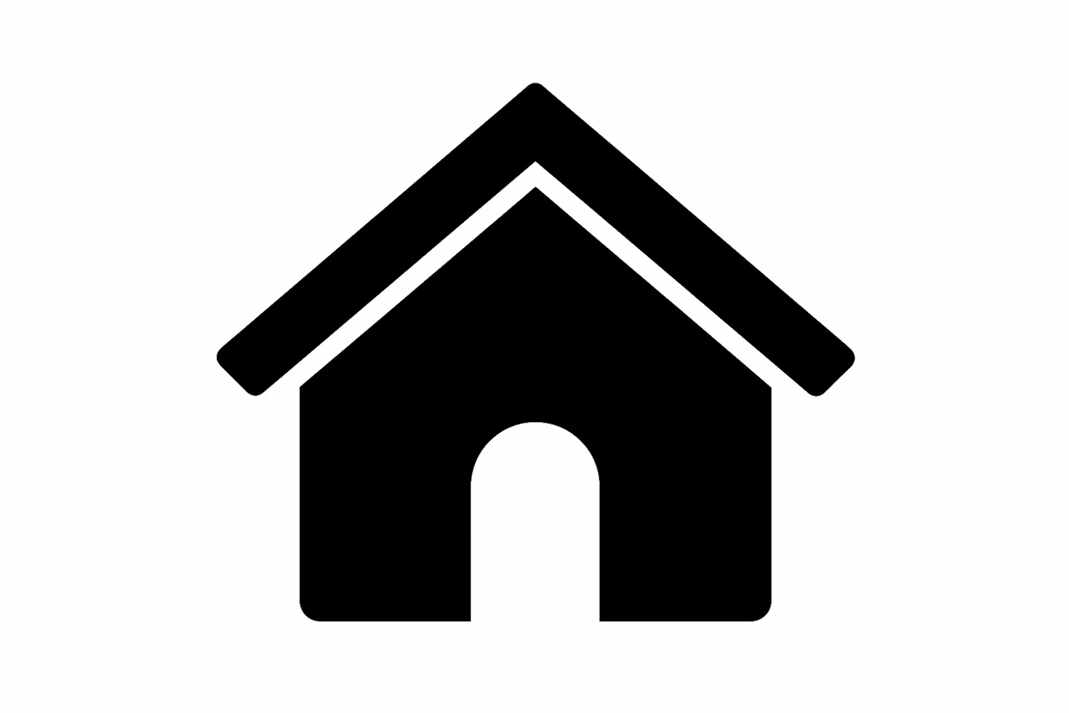 Digital Marketing Icon For Roofing Contractors – Simple Pitched-Roof House Silhouette