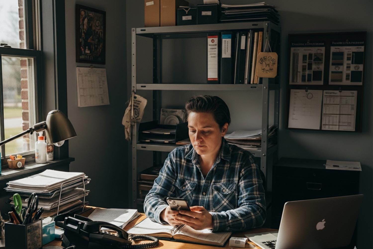 A Local Business Owner Is Intently Checking Their Smartphone For Google Maps Rankings, Focusing On Their Business Listing And Online Reviews To Improve Their Local Seo And Visibility In Search Results. The Owner Is Likely Analyzing Ranking Factors And Customer Feedback To Enhance Their Search Engine Presence And Stay Competitive.