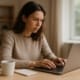 A Person Is Focused On Typing A Specific Search Query On Their Laptop Keyboard, Likely Searching For Long Tail Keywords To Enhance Their Seo Strategy. The Scene Captures The Essence Of Keyword Research, Highlighting The Importance Of Finding Relevant Keywords For Better Search Engine Results.