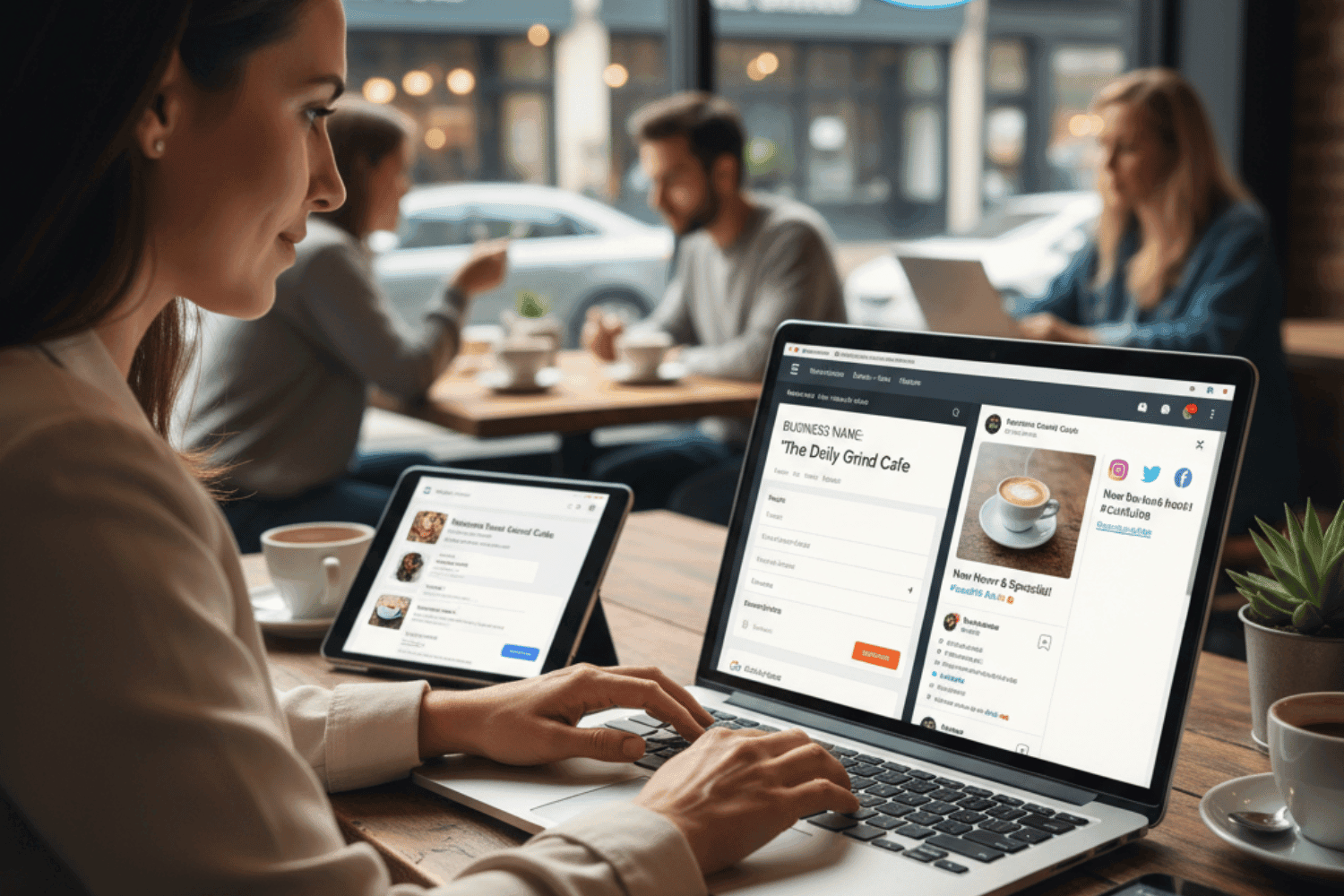 The Future Of Local Search: 2026 Trends You Should Be Preparing For 11 A Business Owner Is Actively Updating Their Google Business Profile And Social Media Accounts To Enhance Local Search Visibility And Attract Potential Customers. This Real-Time Information Management Helps Improve Search Rankings And Ensures Their Business Information Is Accurate Across Multiple Digital Platforms.