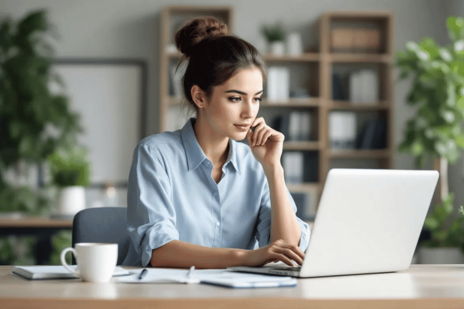 The Role Of Brand Messaging In Seo Ppc Conversion 11 A Content Marketer Is Focused On Writing Brand-Consistent Copy While Reviewing Seo Guidelines On A Laptop, Ensuring Effective Messaging Strategies That Align With Their Brand Identity. The Scene Captures The Importance Of Integrating Seo Efforts To Enhance Organic Search Rankings And Increase Online Visibility For Their Target Audience.