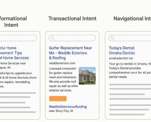What Is Search Intent? A Complete Guide To Understanding User Intent In Seo 1 The Image Depicts Search Engine Results Pages Showcasing Various Content Types Tailored To Different User Intents, Including Informational, Transactional, And Navigational Queries. It Illustrates How Search Engines Present Relevant Results Based On Users' Search Intent, Highlighting The Importance Of Understanding And Satisfying Their Needs Through Effective Content Strategies.