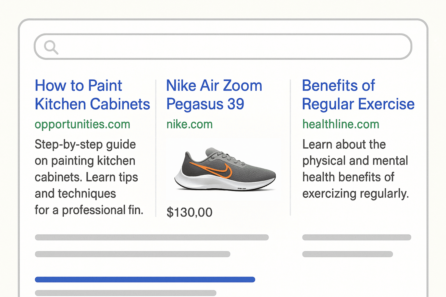 What Is Search Intent? A Complete Guide To Understanding User Intent In Seo 11 The Image Displays A Search Engine Results Page Featuring A Blend Of Commercial And Informational Intent Signals, Showcasing Various Search Queries That Reflect Different User Intents. It Includes Snippets For How-To Guides, Product Pages, And Informational Articles, Illustrating The Diverse Types Of Search Intent Users May Have When Searching Online.